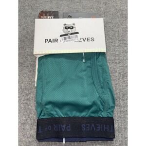 One Pair Men's Boxer Briefs Green Size Small Pair Of Thieves Green